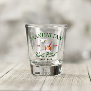 Classy Cocktails Green & Red Girl's Club Shot Glass