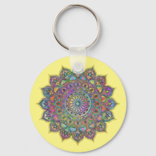 Classy Colorfully Mandala India Style 1 Key Ring