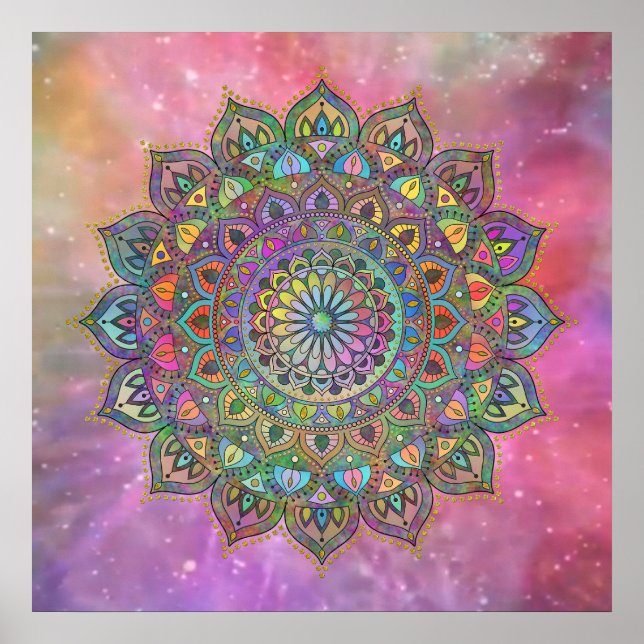 Classy Colorfully Mandala India Style 1  Poster (Front)