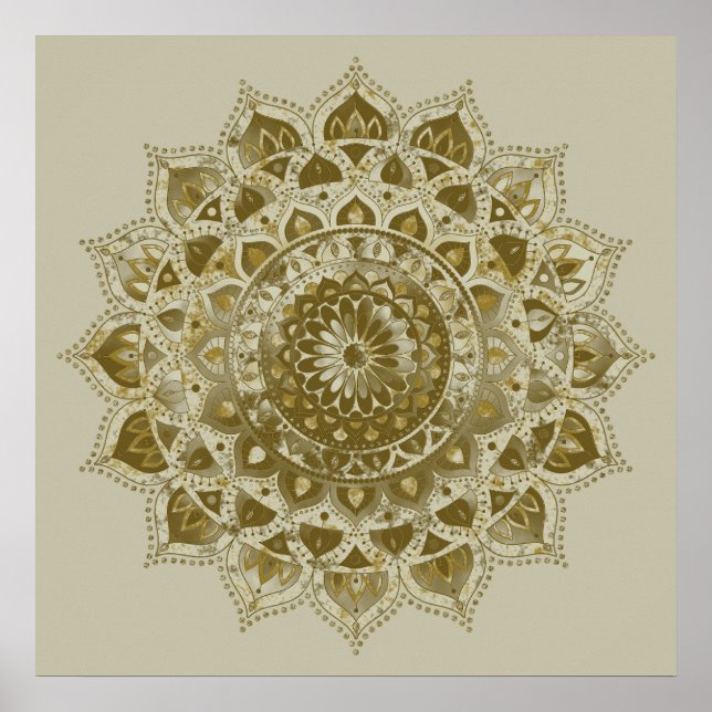 Classy Colorfully Mandala India Style 4 Poster (Front)