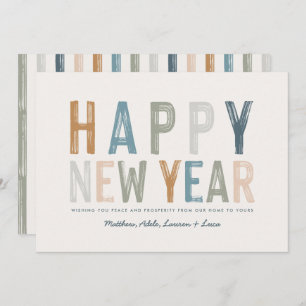 Classy colourful new years card