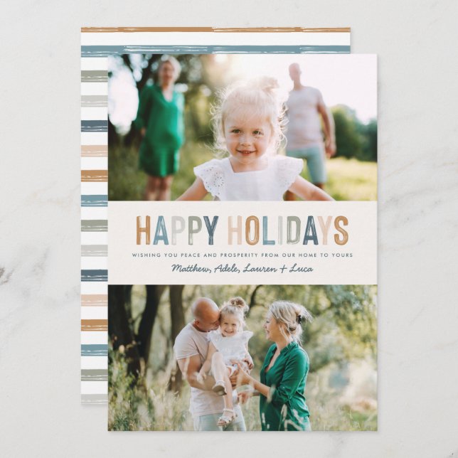 Classy colourful photo modern christmas (Front/Back)