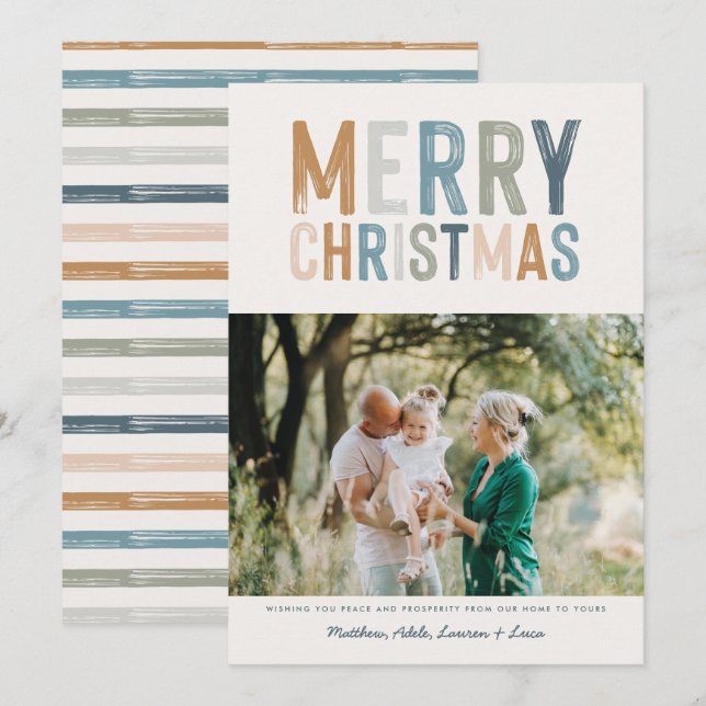 Classy colourful photo modern christmas (Front/Back)