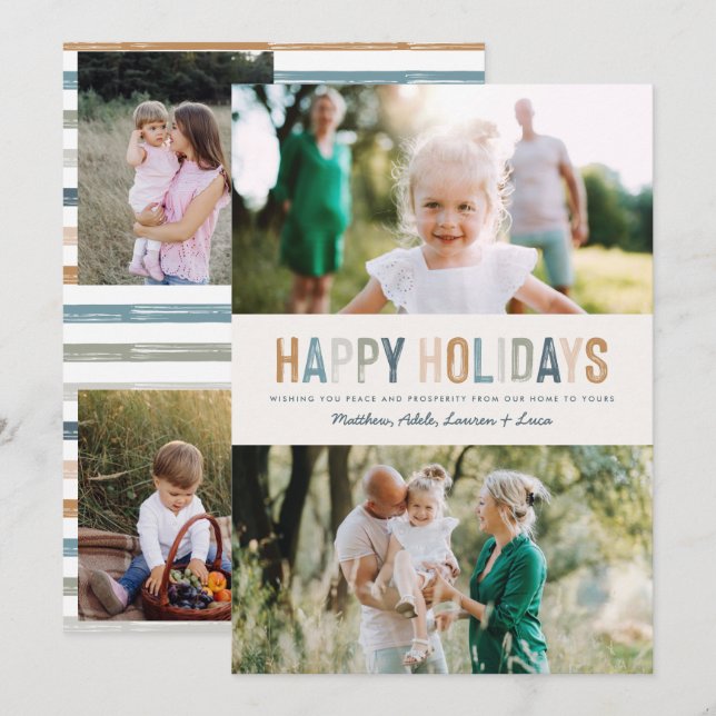 Classy colourful photo modern christmas (Front/Back)