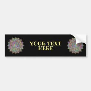 Classy Colourfully Mandala India Style 1 Bumper Sticker