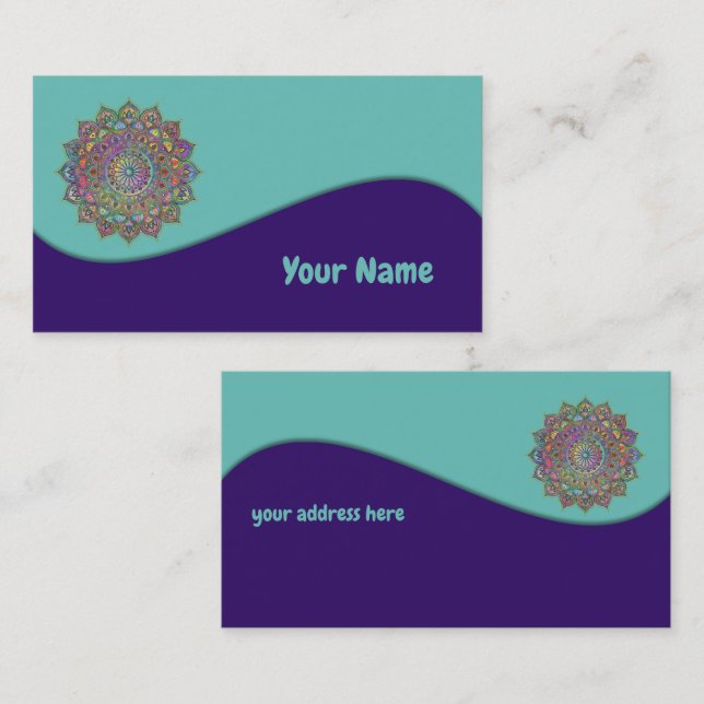 Classy Colourfully Mandala India Style 1 Business Card (Front/Back)