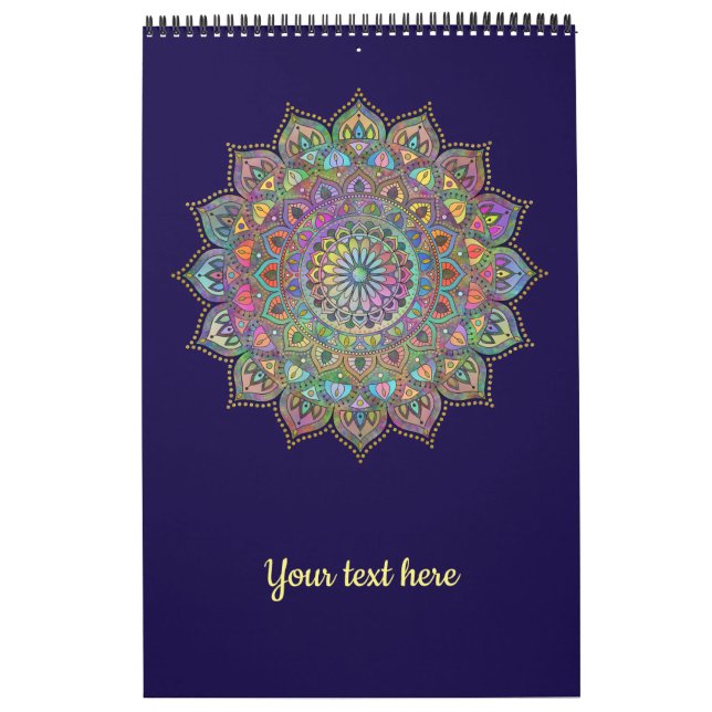 Classy Colourfully Mandala India Style 1 Calendar (Cover)