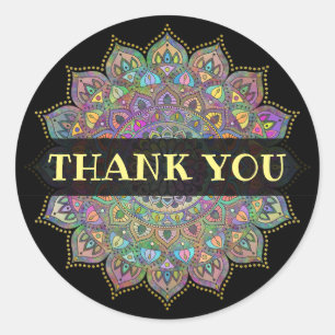 Classy Colourfully Mandala India Style 1 Classic Round Sticker