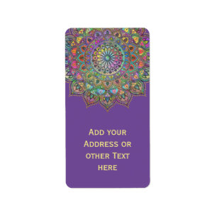 Classy Colourfully Mandala India Style 1 Label
