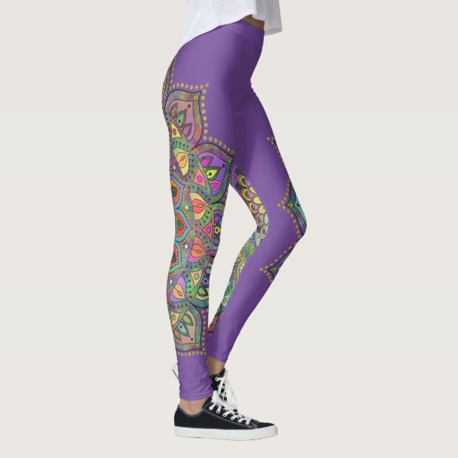 Classy Colourfully Mandala India Style 1 Leggings (Right)