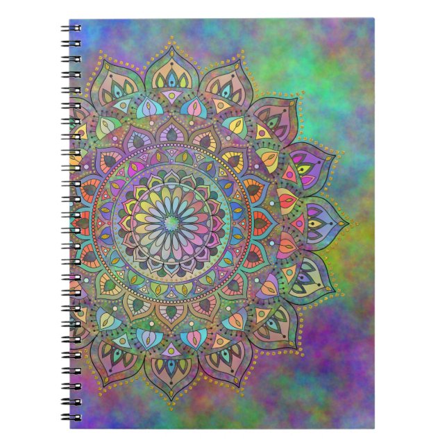 Classy Colourfully Mandala India Style 1 Notebook (Front)