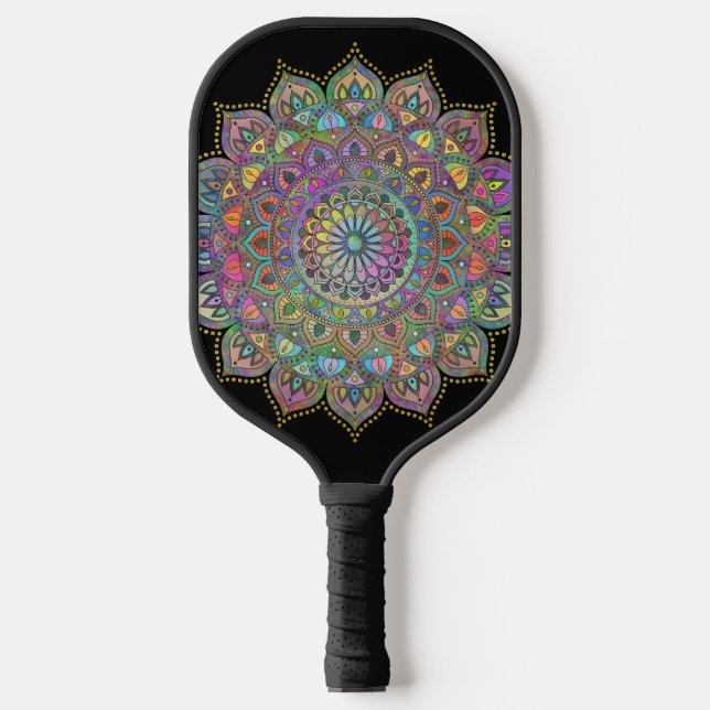Classy Colourfully Mandala India Style 1 Pickleball Paddle (Front)