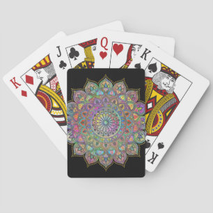 Classy Colourfully Mandala India Style 1 Playing Cards