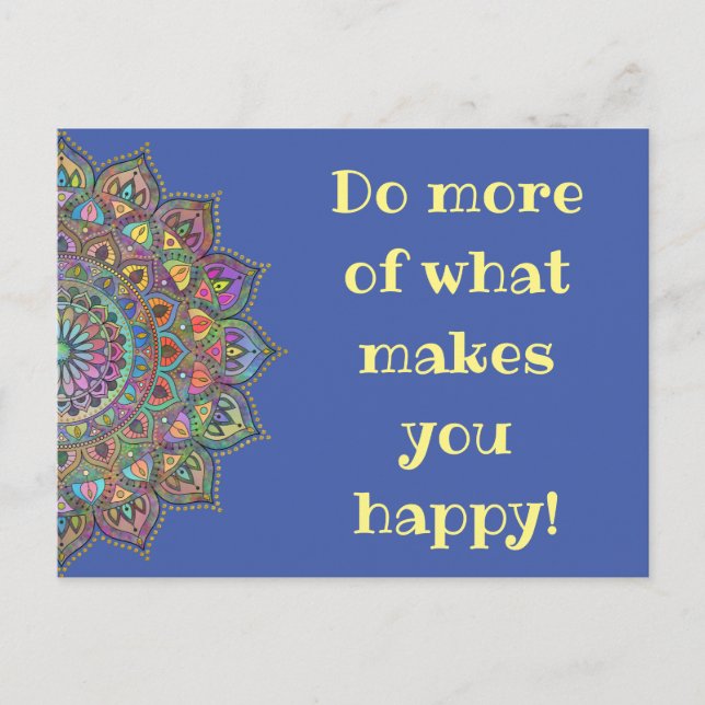 Classy Colourfully Mandala India Style 1 Postcard (Front)
