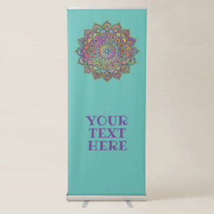 Classy Colourfully Mandala India Style 1 Retractable Banner