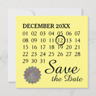 Classy Colourfully Mandala India Style 1 Save The Date