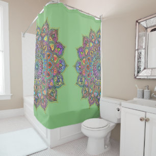 Classy Colourfully Mandala India Style 1 Shower Curtain