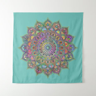 Classy Colourfully Mandala India Style 1 Tapestry