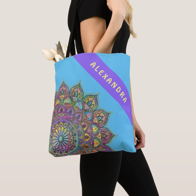 Classy Colourfully Mandala India Style 1 Tote Bag (Close Up)