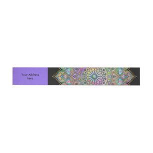 Classy Colourfully Mandala India Style 1 Wraparound Address Label