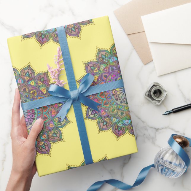 Classy Colourfully Mandala India Style 1 Wrapping Paper (Gifting)