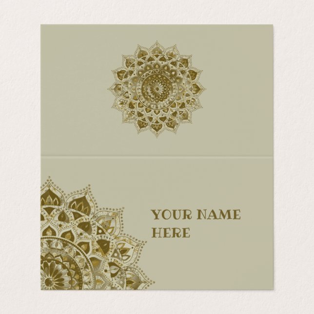 Classy Colourfully Mandala India Style 4 Business Card (Outside Unfolded)