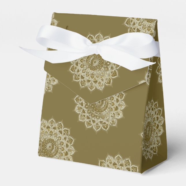 Classy Colourfully Mandala India Style 4 Favour Box (Front Side)