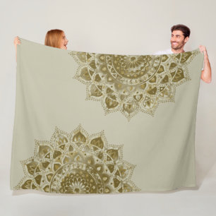 Classy Colourfully Mandala India Style 4 Fleece Blanket