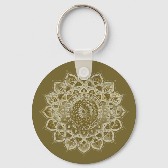 Classy Colourfully Mandala India Style 4 Key Ring (Front)