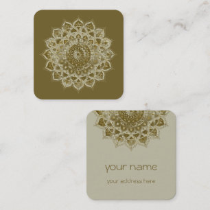 Classy Colourfully Mandala India Style 4 Square Business Card