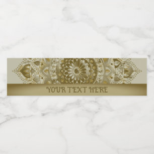 Classy Colourfully Mandala India Style 4 Water Bottle Label