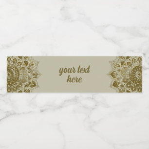 Classy Colourfully Mandala India Style 4 Water Bottle Label