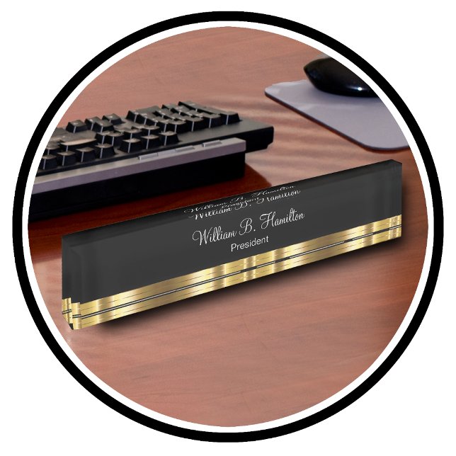 Classy Company President Or CEO Nameplate (Creator Uploaded)