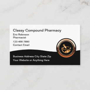 Classy Compound Pharmacy Business Cards