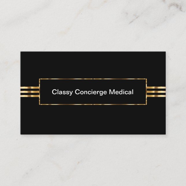 Classy Concierge Medical Business Cards (Front)