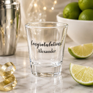 Classy Congratulations Shot Glass
