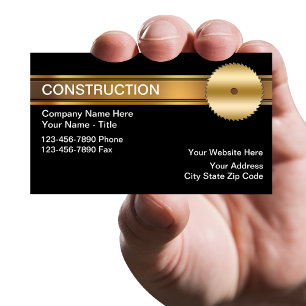 Classy Construction Business Cards