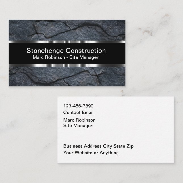 Classy Construction Theme Business Cards (Front/Back)