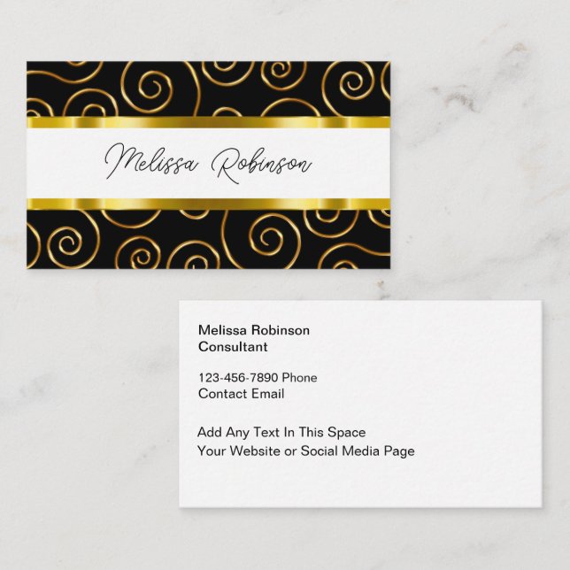 Classy Consultant or Concierge Business Cards (Front/Back)