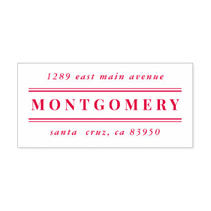 Classy Contemporary Family Name Return Address Self-inking Stamp