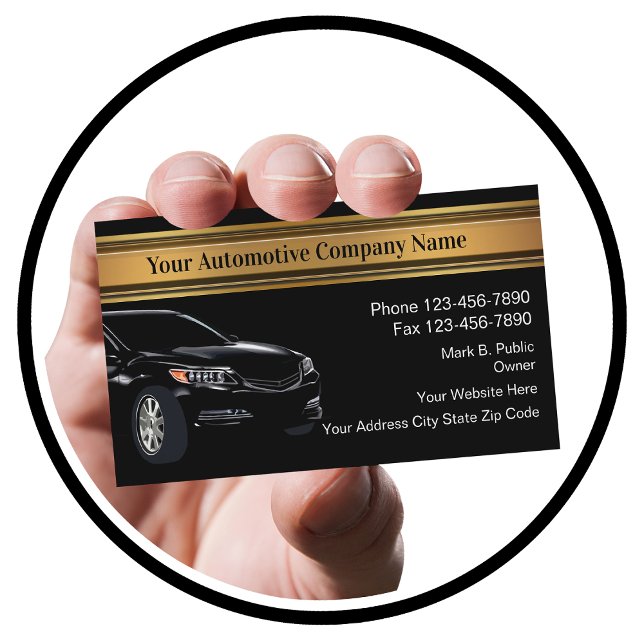 Classy Cool Automotive Business Cards Template (Creator Uploaded)
