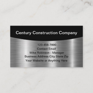 Classy Cool Construction Business Profile Cards