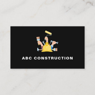Classy & Cool Construction Tools Illustration Business Card