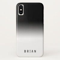Classy COOL Gradient Black and White Personalised