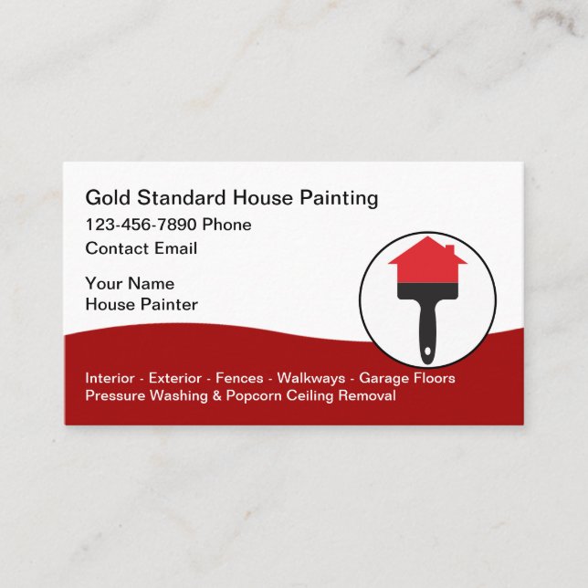Classy Cool House Painter  Business Card (Front)