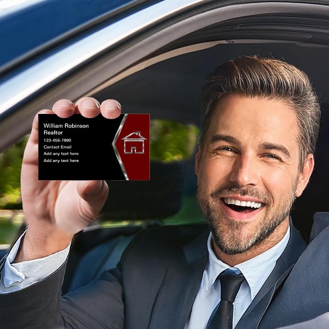 Classy Cool Realtor Real Estate Business Card (Creator Uploaded)