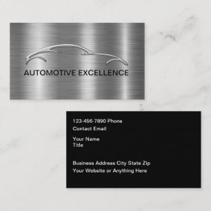 Classy Cool Sleek Modern Automotive Business Cards