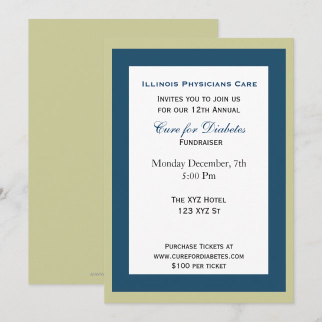 classy Corporate party Invitation (Front/Back)
