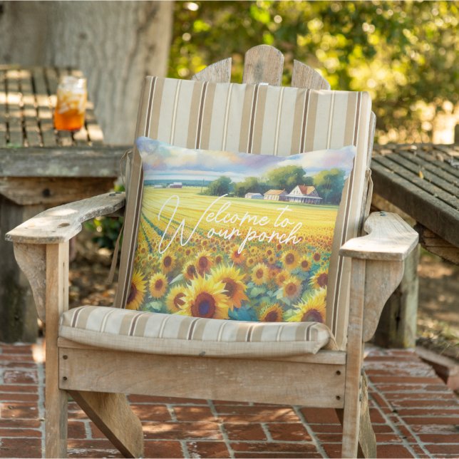 Classy Country Cottage Floral Art Painting Cushion (Chair)