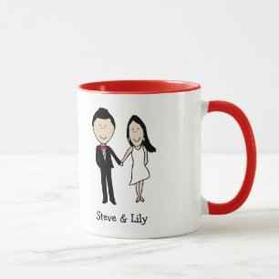 Classy couple- custom cartoon mug